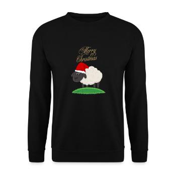 Rhön Schaf Rhönschaf Weihnachten Hessen Schafe - Unisex Pullover - Schwarz - Vorne - Alina (178cm) & Michal (187cm)