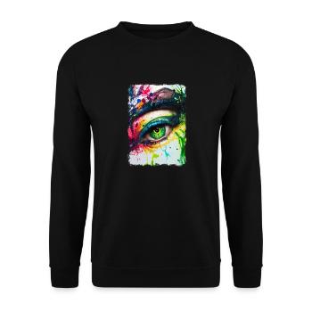 Iris - Unisex Pullover - Schwarz - Vorne - Alina (178cm) & Michal (187cm)
