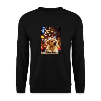 Chiot de Noël - Sweat-shirt Unisexe - noir - Devant - Alina (178cm) & Michal (187cm)