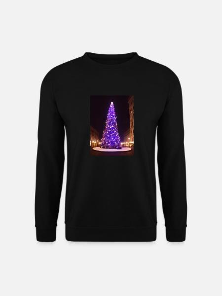 Purple Christmas Tree - Unisex Sweatshirt - black