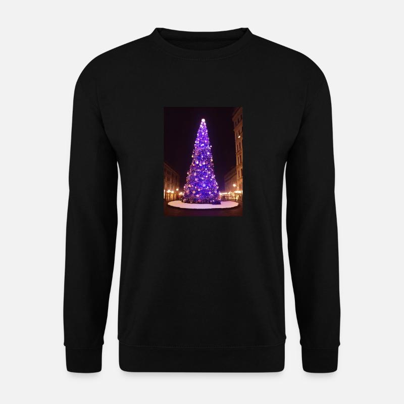Purple Christmas Tree - Unisex Sweatshirt - black