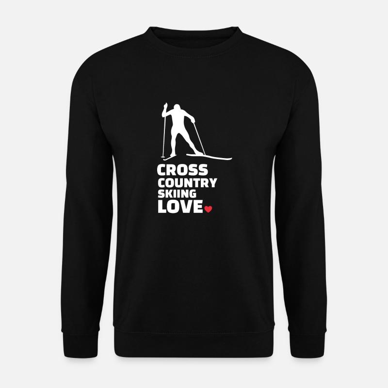 I love cross-country skiing stylish - Unisex Sweatshirt - black