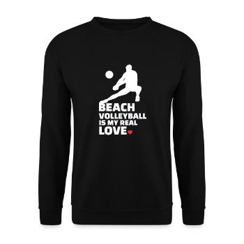 J’adore le beach-volley Plage élégante - Sweat-shirt Unisexe - noir - Devant - Alina (178cm) & Michal (187cm)