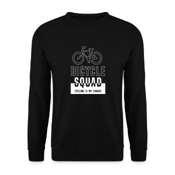 Bicycle Squad Ironic Saying Cyclist Sports - Unisex Sweatshirt - black - Front - Alina (178cm) & Michal (187cm)