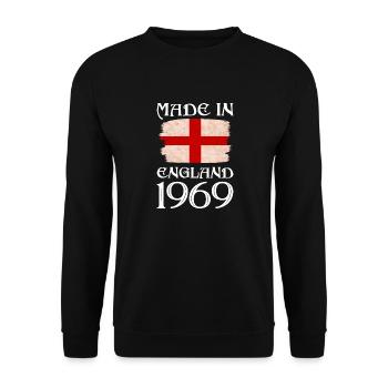 Made in England 1969 - St George's Day - English - Unisex Sweatshirt - black - Front - Alina (178cm) & Michal (187cm)
