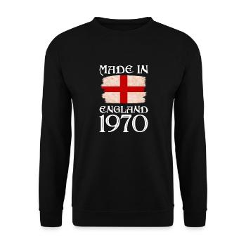 Made in England 1970 - St George's Day - English - Unisex Sweatshirt - black - Front - Alina (178cm) & Michal (187cm)