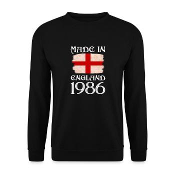 Made in England 1986 - St George's Day - English - Unisex Sweatshirt - black - Front - Alina (178cm) & Michal (187cm)