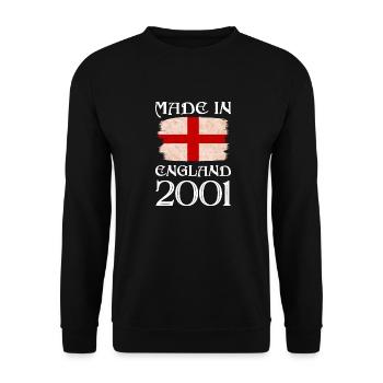 Made in England 2001 - St George's Day - English - Unisex Sweatshirt - black - Front - Alina (178cm) & Michal (187cm)