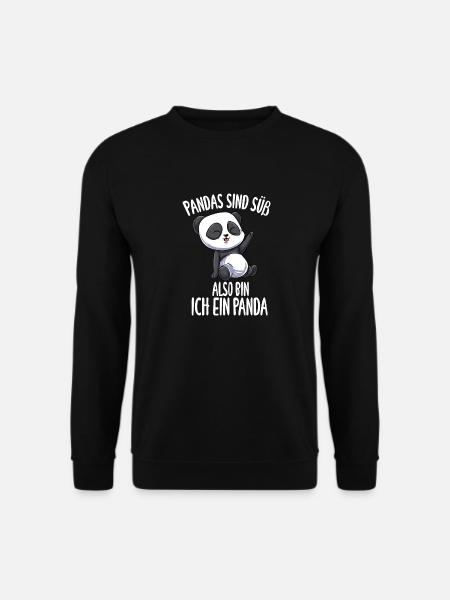 Pandas Sind Süß Ich Bin Süß Pandabär Kawaii - Unisex Pullover - Schwarz