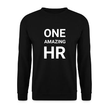 One Amazing HR - Unisex Sweatshirt - black - Front - Alina (178cm) & Michal (187cm)