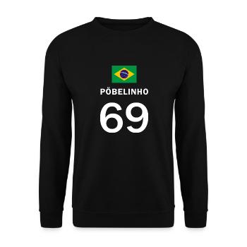 pöbelinho - Unisex Pullover - Schwarz - Vorne - Alina (178cm) & Michal (187cm)
