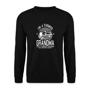 Je suis une grand-mère fermière comme la glacière normale de grand-mère - Sweat-shirt Unisexe - noir - Devant - Alina (178cm) & Michal (187cm)