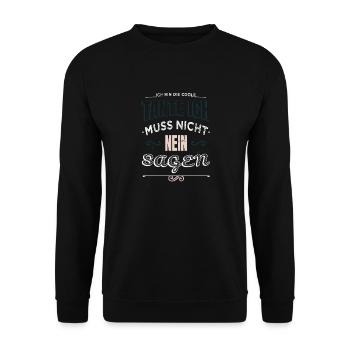 familienname asatru cooler spruch geek coolste - Unisex Pullover - Schwarz - Vorne - Alina (178cm) & Michal (187cm)