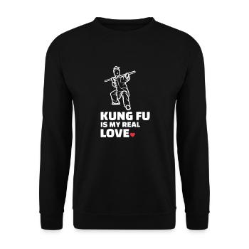 J’adore le Kung Fu - Sweat-shirt Unisexe - noir - Devant - Alina (178cm) & Michal (187cm)
