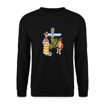 little indians - Unisex Sweatshirt - black - Front - Alina (178cm) & Michal (187cm)