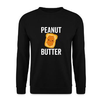 Pâte d’arachide - Sweat-shirt Unisexe - noir - Devant - Alina (178cm) & Michal (187cm)