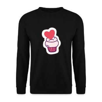 Muffin - Unisex Pullover - Schwarz - Vorne - Alina (178cm) & Michal (187cm)