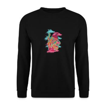 ik seih di - Unisex Pullover - Schwarz - Vorne - Alina (178cm) & Michal (187cm)