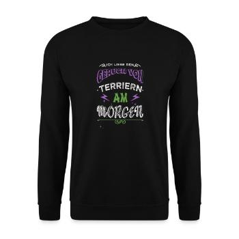 hundefreund hunderasse dogge witzig lieblingshund - Unisex Pullover - Schwarz - Vorne - Alina (178cm) & Michal (187cm)