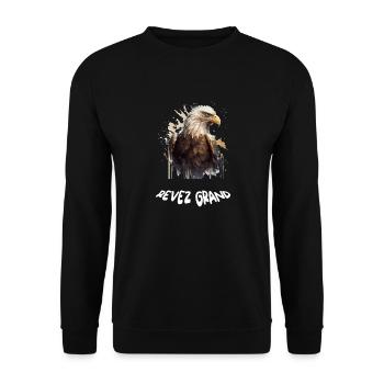 Rêvez grand - Sweat-shirt Unisexe - noir - Devant - Alina (178cm) & Michal (187cm)