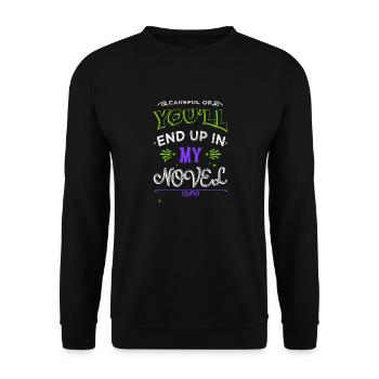 geek cool bmx humour littéraire cyclisme bday costume - Sweat-shirt Unisexe - noir - Devant - Alina (178cm) & Michal (187cm)