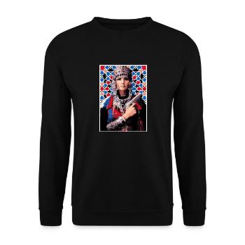 femme berber - Sweat-shirt Unisexe - noir - Devant - Alina (178cm) & Michal (187cm)