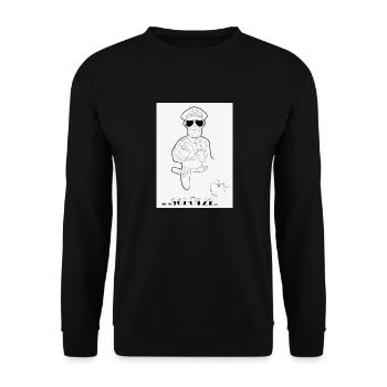 Schütze - Unisex Pullover - Schwarz - Vorne - Alina (178cm) & Michal (187cm)