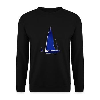 Segelsport Segler Segeln Segelschiff Segelboot - Unisex Pullover - Schwarz - Vorne - Alina (178cm) & Michal (187cm)