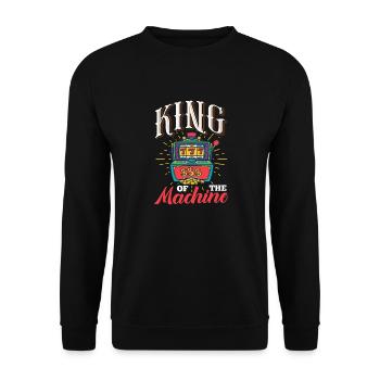 King of the Machine | Casino - Unisex Pullover - Schwarz - Vorne - Alina (178cm) & Michal (187cm)