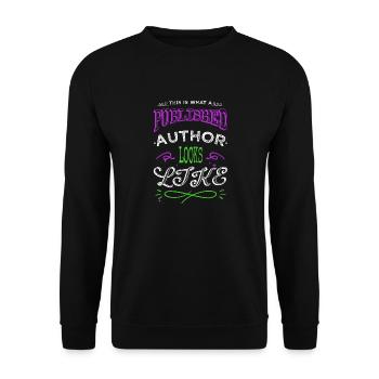 copywriter joke book author geek literary - Unisex Pullover - Schwarz - Vorne - Alina (178cm) & Michal (187cm)