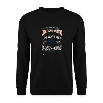 Déclaration amoureuse Amour Drôles Dictons Lecteurs Blague - Sweat-shirt Unisexe - noir - Devant - Alina (178cm) & Michal (187cm)