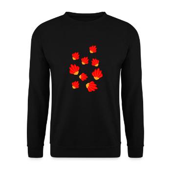 Flower Flower Plant - Unisex Sweatshirt - black - Front - Alina (178cm) & Michal (187cm)