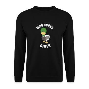 Zero Ducks Given Ente - Unisex Pullover - Schwarz - Vorne - Alina (178cm) & Michal (187cm)