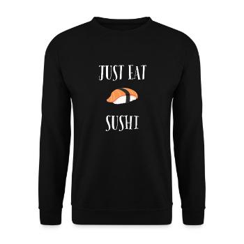 Just eat sushi - Sweat-shirt Unisexe - noir - Devant - Alina (178cm) & Michal (187cm)