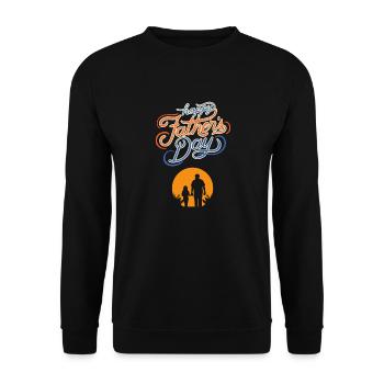 Happy fathers day, daddy's girl - Unisex Sweatshirt - black - Front - Alina (178cm) & Michal (187cm)