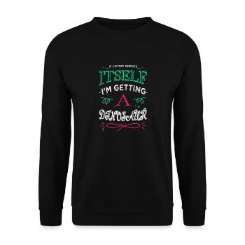 anniversaire cadeau déclaration contre-culture anniversaire - Sweat-shirt Unisexe - noir - Devant - Alina (178cm) & Michal (187cm)