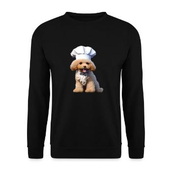 Caniche Chien Amour Chien Propriétaire Caniche Chiot Chien Chiot Chiot - Sweat-shirt Unisexe - noir - Devant - Alina (178cm) & Michal (187cm)