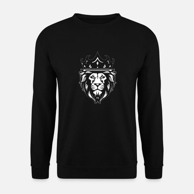 Löwe Löwenkopf Raubtier - Unisex Pullover - Schwarz