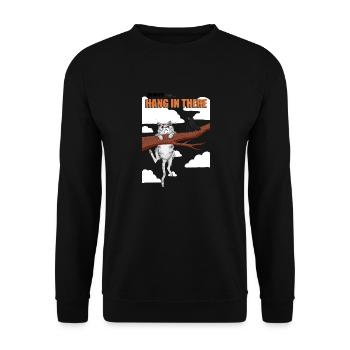 Hang in there 04 - Unisex Pullover - Schwarz - Vorne - Alina (178cm) & Michal (187cm)