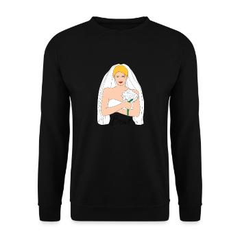 braut blond 1 - Unisex Pullover - Schwarz - Vorne - Alina (178cm) & Michal (187cm)