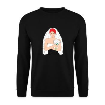 bride red 1 - Unisex Sweatshirt - black - Front - Alina (178cm) & Michal (187cm)
