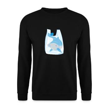 Bitte kein Plastik - Dolphin - Unisex Pullover - Schwarz - Vorne - Alina (178cm) & Michal (187cm)