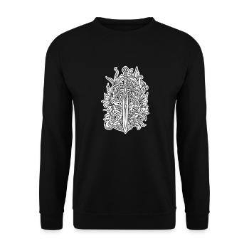 Knife Cutler Knife Lover - Unisex Sweatshirt - black - Front - Alina (178cm) & Michal (187cm)