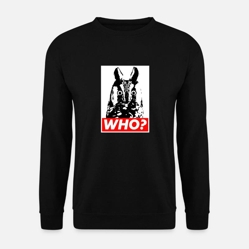 WHO? Who? Owl? - Unisex Sweatshirt - black