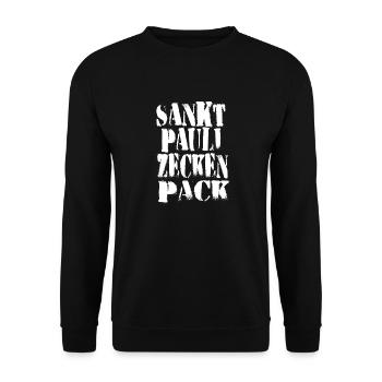 St. Pauli Zecken Pack - Unisex Pullover - Schwarz - Vorne - Alina (178cm) & Michal (187cm)