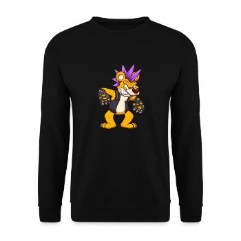 Punk Bear - Unisex Sweatshirt - black - Front - Alina (178cm) & Michal (187cm)