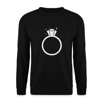 Diamant Ehering - Unisex Pullover - Schwarz - Vorne - Alina (178cm) & Michal (187cm)