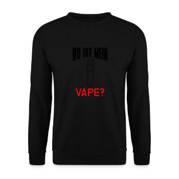 Wo ist mein Vape? - Unisex Pullover - Schwarz - Vorne - Alina (178cm) & Michal (187cm)