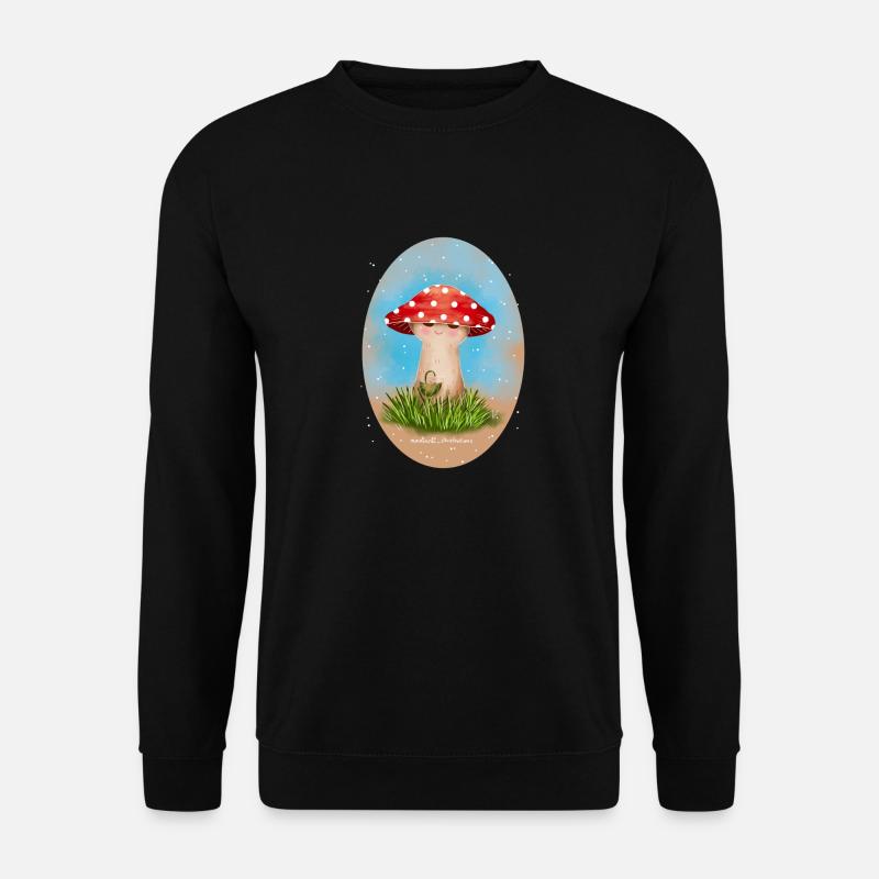 Pilz geht einkaufen - Unisex Pullover - Schwarz