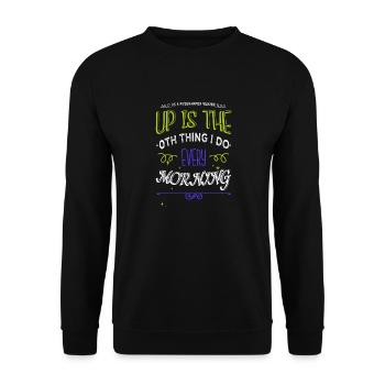 funny sayings cool awesome happy - Unisex Pullover - Schwarz - Vorne - Alina (178cm) & Michal (187cm)